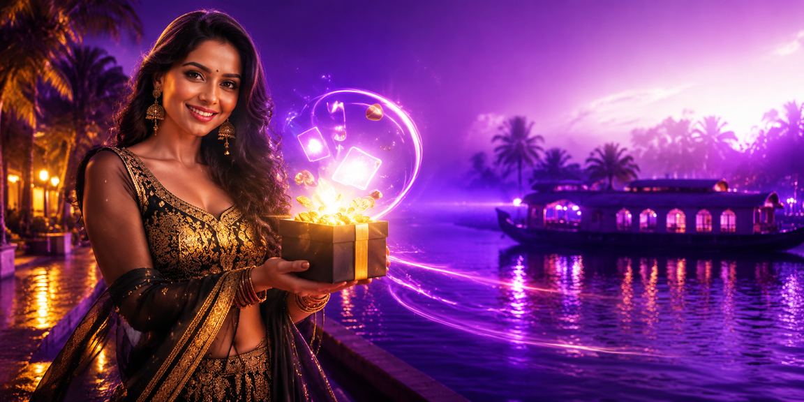 Kerala backwaters with mobile payment concept